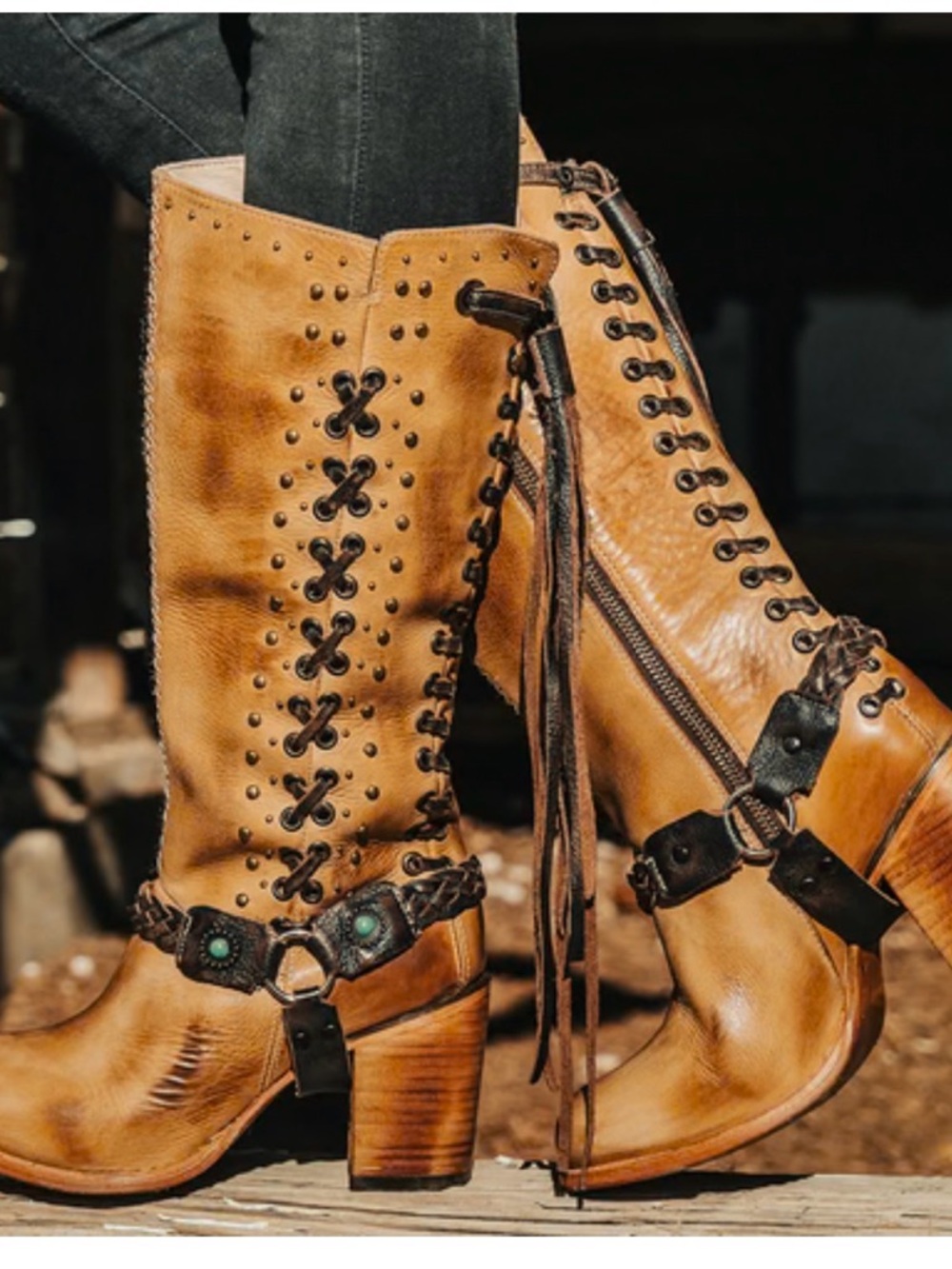 Freebird by Steven “BUCK” Women's Brown Leather Mid-Calf Heeled Boots